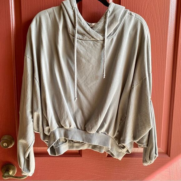 YOUNG FABULOUS & BROKE OVERSIZED HOODIE CROPPED SWEATSHIRT M/L SLATE GREY - Picture 16 of 16